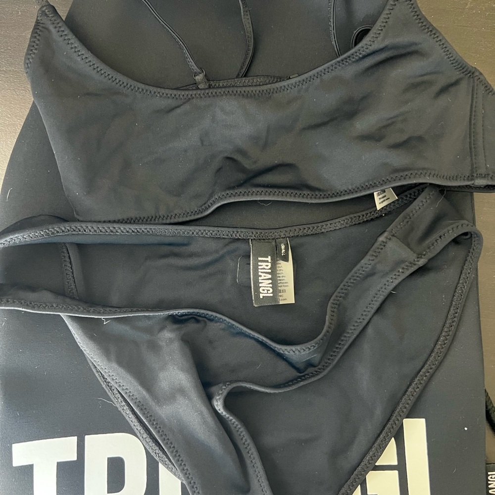 TRIANGL Black Swimwear Set